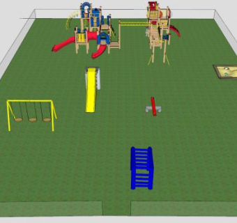 大型儿童活动场地SU模型下载_sketchup草图大师SKP模型