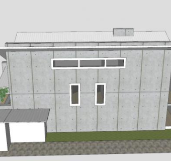 现代住宅别墅户外建筑SU模型下载_sketchup草图大师SKP模型