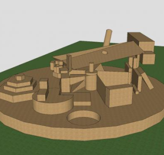 简易粘土层儿童游乐设施SU模型下载_sketchup草图大师SKP模型