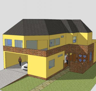 法式建筑别墅SU模型下载_sketchup草图大师SKP模型