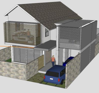 典型房子别墅SU模型下载_sketchup草图大师SKP模型