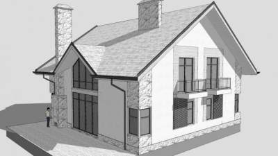 格拉瓦赫小屋建筑SU模型下载_sketchup草图大师SKP模型