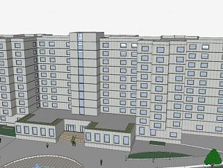 酒店<em>工程项目</em>建筑SU模型下载_sketchup草图大师SKP模型
