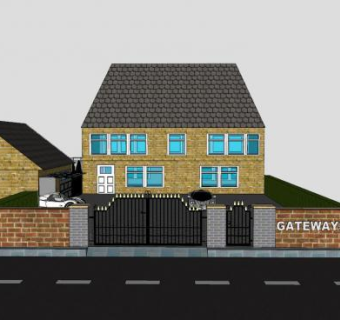 现代大厦住宅别墅建筑SU模型下载_sketchup草图大师SKP模型