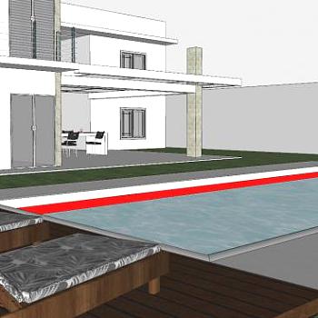 现代大厦建筑别墅SU模型下载_sketchup草图大师SKP模型