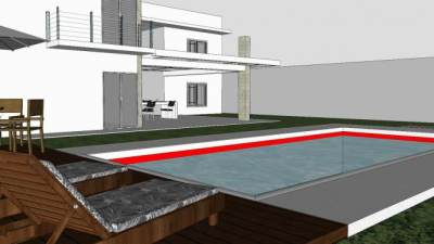 现代大厦建筑别墅SU模型下载_sketchup草图大师SKP模型