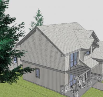 简易别墅建筑SU模型下载_sketchup草图大师SKP模型
