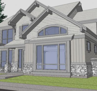 欧式风格户外别墅建筑SU模型下载_sketchup草图大师SKP模型