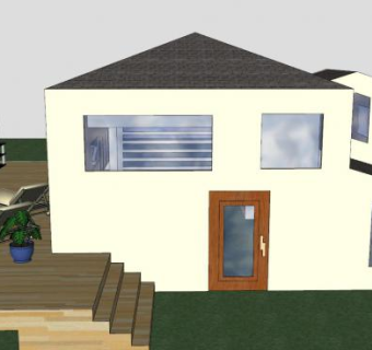 别墅户外建筑度假屋SU模型下载_sketchup草图大师SKP模型