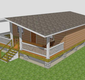 简约房子别墅SU模型下载_sketchup草图大师SKP模型