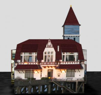 钓鱼俱乐部建筑SU模型下载_sketchup草图大师SKP模型