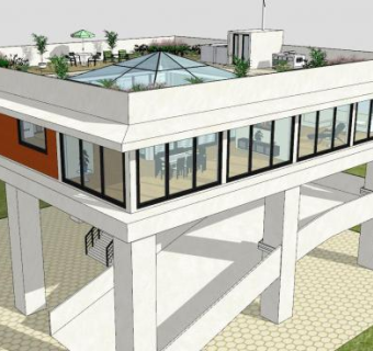 高层房子别墅SU模型下载_sketchup草图大师SKP模型