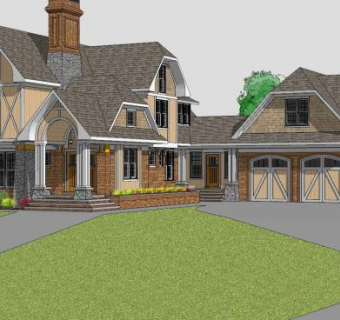 房子建筑别墅SU模型下载_sketchup草图大师SKP模型