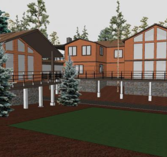 豪华小屋别墅建筑SU模型下载_sketchup草图大师SKP模型