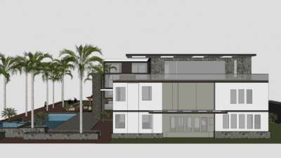 现代住宅大厦户外建筑SU模型下载_sketchup草图大师SKP模型