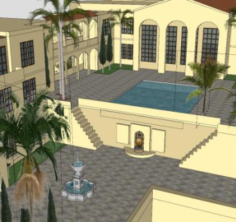 意大利别墅建筑SU模型下载_sketchup草图大师SKP模型