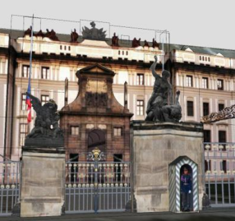 城堡区欧式别墅SU模型下载_sketchup草图大师SKP模型