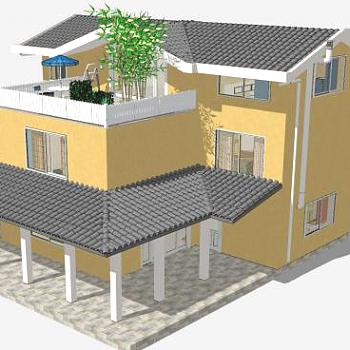 休闲建筑<em>户外别墅</em>SU模型下载_sketchup草图大师SKP模型