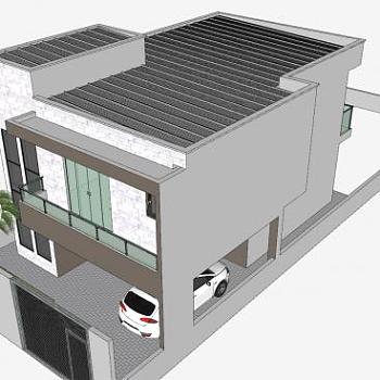 <em>全</em>现代住宅建筑SU模型下载_sketchup草图大师SKP模型