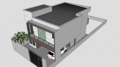 全现代住宅建筑SU模型下载_sketchup草图大师SKP模型