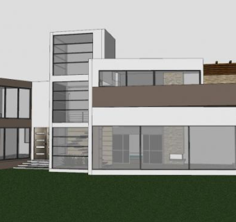 海滨住宅别墅建筑SU模型下载_sketchup草图大师SKP模型