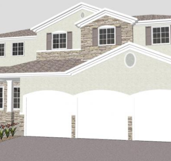 现代郊区别墅住宅SU模型下载_sketchup草图大师SKP模型