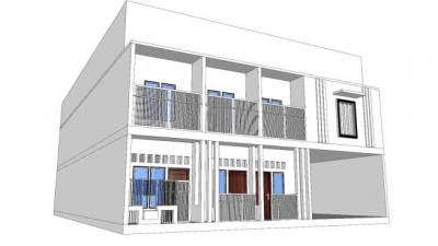 现代宿舍楼房建筑SU模型下载_sketchup草图大师SKP模型