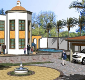 田园之家别墅建筑SU模型下载_sketchup草图大师SKP模型