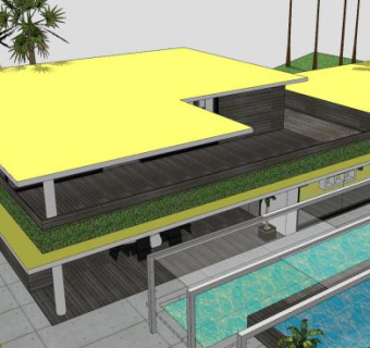 别墅户外房子住宅SU模型下载_sketchup草图大师SKP模型