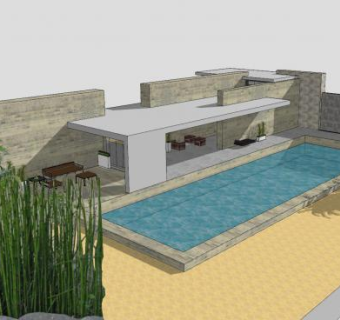 私人别墅旅游胜地SU模型下载_sketchup草图大师SKP模型