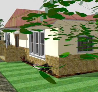 现代观景房屋建筑SU模型下载_sketchup草图大师SKP模型