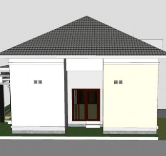 现代小房子别墅建筑SU模型下载_sketchup草图大师SKP模型