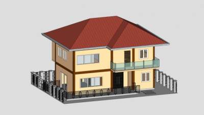 住宅别墅现代建筑SU模型下载_sketchup草图大师SKP模型