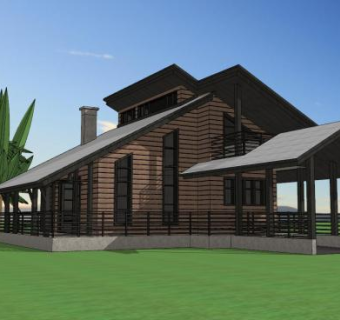 小阁楼屋建筑SU模型下载_sketchup草图大师SKP模型