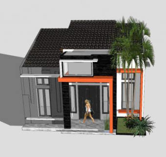 极简别墅建筑SU模型下载_sketchup草图大师SKP模型