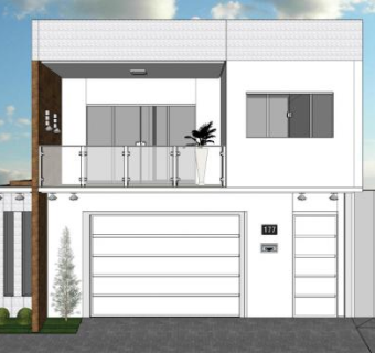 别墅建筑外观SU模型下载_sketchup草图大师SKP模型