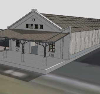 松山文化创意园建筑SU模型下载_sketchup草图大师SKP模型