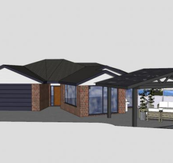 房子建筑户外住宅SU模型下载_sketchup草图大师SKP模型