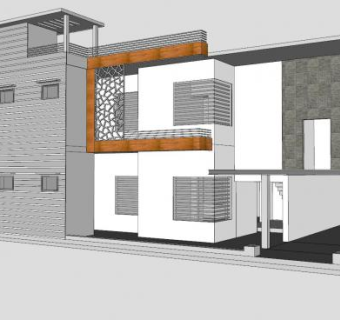 现代化别墅住宅SU模型下载_sketchup草图大师SKP模型