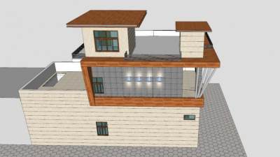 现代建筑房子住宅SU模型下载_sketchup草图大师SKP模型