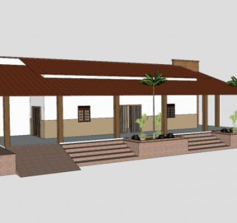 现代农场建筑SU模型下载_sketchup草图大师SKP模型