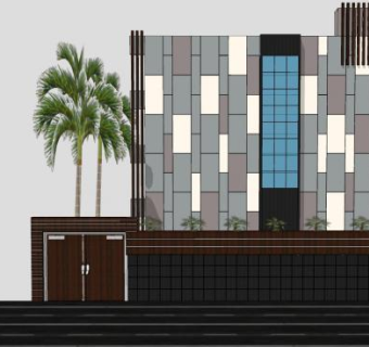 建筑高层办公SU模型下载_sketchup草图大师SKP模型