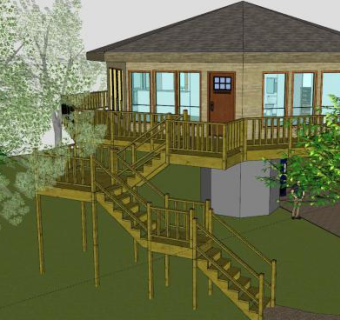 树屋木屋建筑SU模型