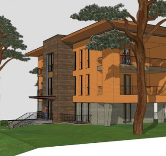 户外景观别墅建筑SU模型下载_sketchup草图大师SKP模型