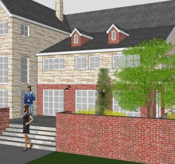 现代简欧别墅建筑SU模型下载_sketchup草图大师SKP模型