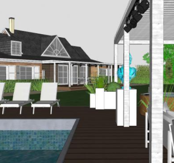 休闲别墅建筑SU模型下载_sketchup草图大师SKP模型