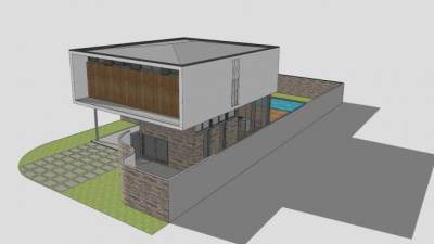 现代建筑当代房子SU模型下载_sketchup草图大师SKP模型