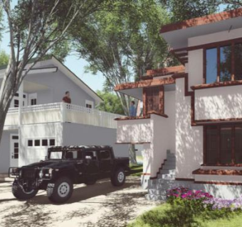 美国制度房屋别墅SU模型下载_sketchup草图大师SKP模型