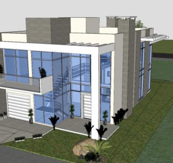 住宅外观建筑别墅SU模型下载_sketchup草图大师SKP模型
