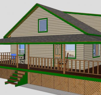 建筑小房子别墅SU模型下载_sketchup草图大师SKP模型